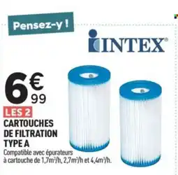 Centrakor INTEX Les 2 cartouches de filtration type a offre