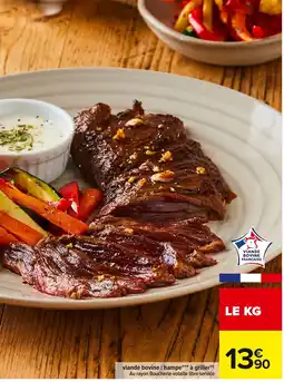 Carrefour Viande bovine: hampe à griller offre
