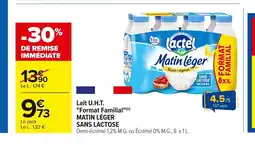 Carrefour Lait U.H.T. Format Familial offre