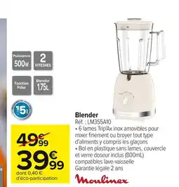 Carrefour MOULINEX Blender offre