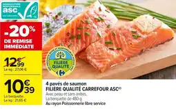 Carrefour 4 pavés de saumon offre
