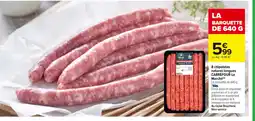 Carrefour 8 chipolatas natures longues offre