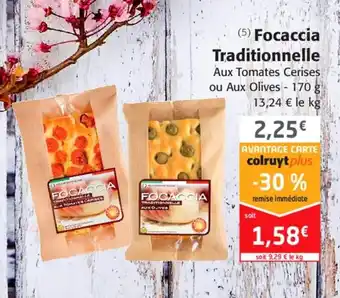 Focaccia traditionnelle