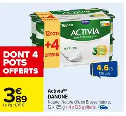 Carrefour DANONE Activia offre