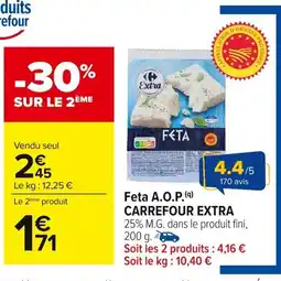 Carrefour CARREFOUR EXTRA Feta A.O.P offre