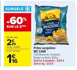 Carrefour MC CAIN Frites surgelées offre