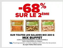 Carrefour MIX BUFFET Sur toutes les salades bio offre
