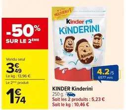 Carrefour KINDER Kinderini offre