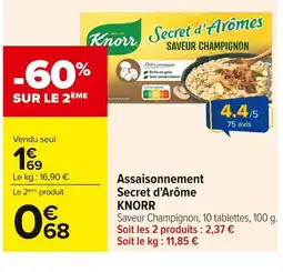 Carrefour KNORR Assaisonnement Secret d'Arôme offre