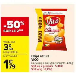 Carrefour VICO Chips nature offre