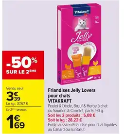 Carrefour VITAKRAFT Friandises Jelly Lovers pour chats offre
