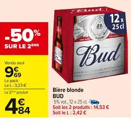 Carrefour BUD Bière blonde offre