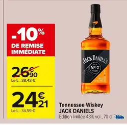 Carrefour JACK DANIELS Tennessee Wiskey offre