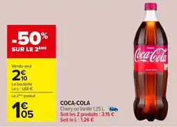 Carrefour COCA COLA Cherry ou Vanille offre