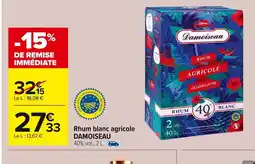 Carrefour DAMOISEAU Rhum blanc agricole offre
