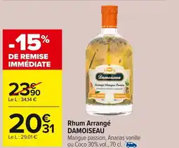 Carrefour DAMOISEAU Rhum Arrangé offre