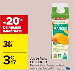 Carrefour ET STABLE Jus de fruits offre