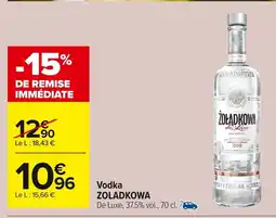Carrefour ZUŁADKOWA Vodka offre