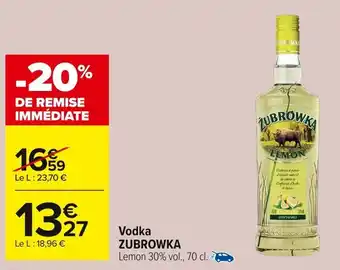 Carrefour ZUBRÓWKA Vodka offre