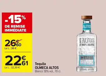 Carrefour OLMECA ALTOS Tequila offre