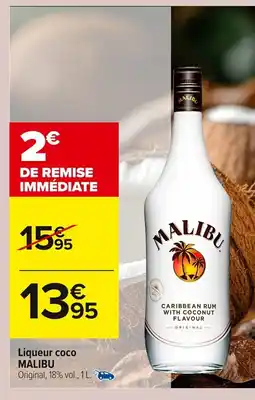 Carrefour MALIBU Liqueur coco offre