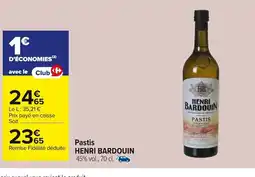 Carrefour HENRI BARDOUIN Pastis offre