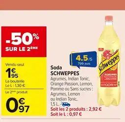 Carrefour SCHWEPPES Soda offre