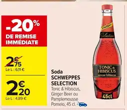 Carrefour SCHWEPPES SELECTION Soda offre