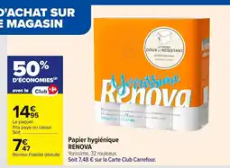 Carrefour RENOVA Papier hygiénique offre