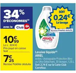 Carrefour ARIEL Lessive liquide offre
