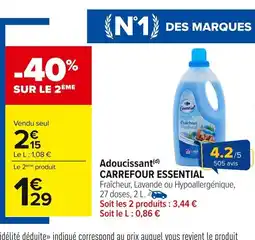 Carrefour CARREFOUR ESSENTIAL Adoucissant offre