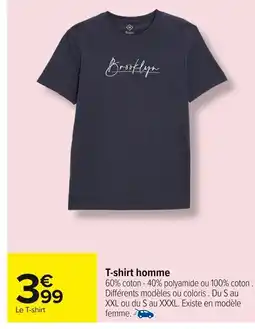 Carrefour T-shirt homme offre