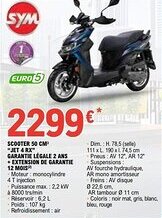 E.Leclerc L'Auto Scooter 50 cm "jet 4 rx" garantie légale 2 ans + extension de garantie 12 mois offre