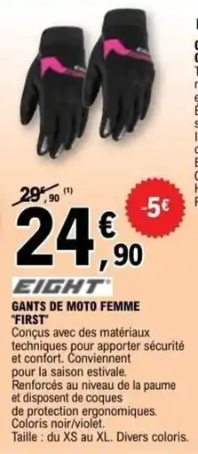 E.Leclerc L'Auto Gants de moto femme "first" offre