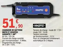 E.Leclerc L'Auto Chargeur de batterie moto et scooter garantie 1 an offre