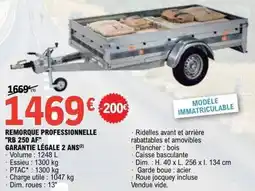 E.Leclerc L'Auto Remorque professionnelle "rb 250 af" garantie légale 2 ans offre