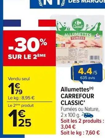 Carrefour Market Allumettes carrefour classic' offre
