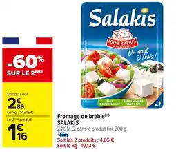 Carrefour Market Fromage de brebis salakis offre