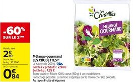 Carrefour Market Melange gourmand les crudettes offre