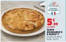 Super U Tarte Normande U 6 Parts offre