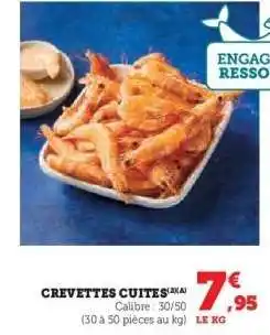 Hyper U CREVETTES CUITES offre