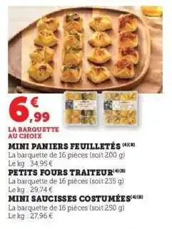 U Express LA BARQUETTE AU CHOIX offre