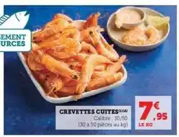 Super U CREVETTES CUITES offre