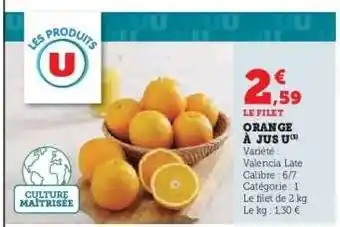 U Express Orange à jus offre