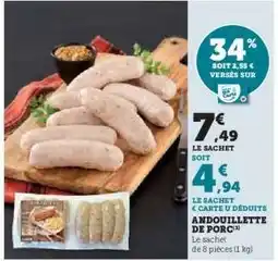 Hyper U ANDOUILLETTE DE PORC offre