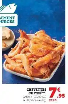 U Express CREVETTES CUITES offre