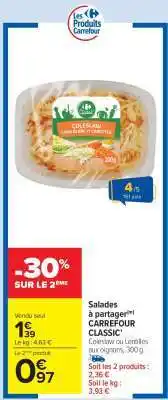 Carrefour Market Salades à partager CARREFOUR CLASSIC' offre