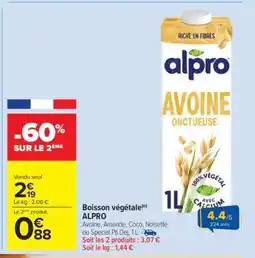 Carrefour Market Boisson végétale ALPRO offre