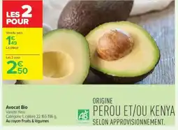 Carrefour Contact Avocat Bio offre