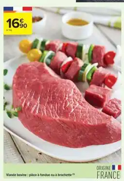 Carrefour Contact Viande Bovine Pièce à Fondue ou à Brochette offre